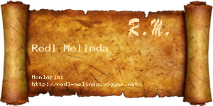 Redl Melinda névjegykártya