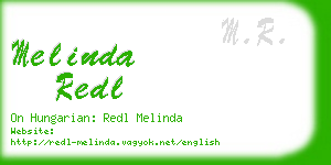 melinda redl business card